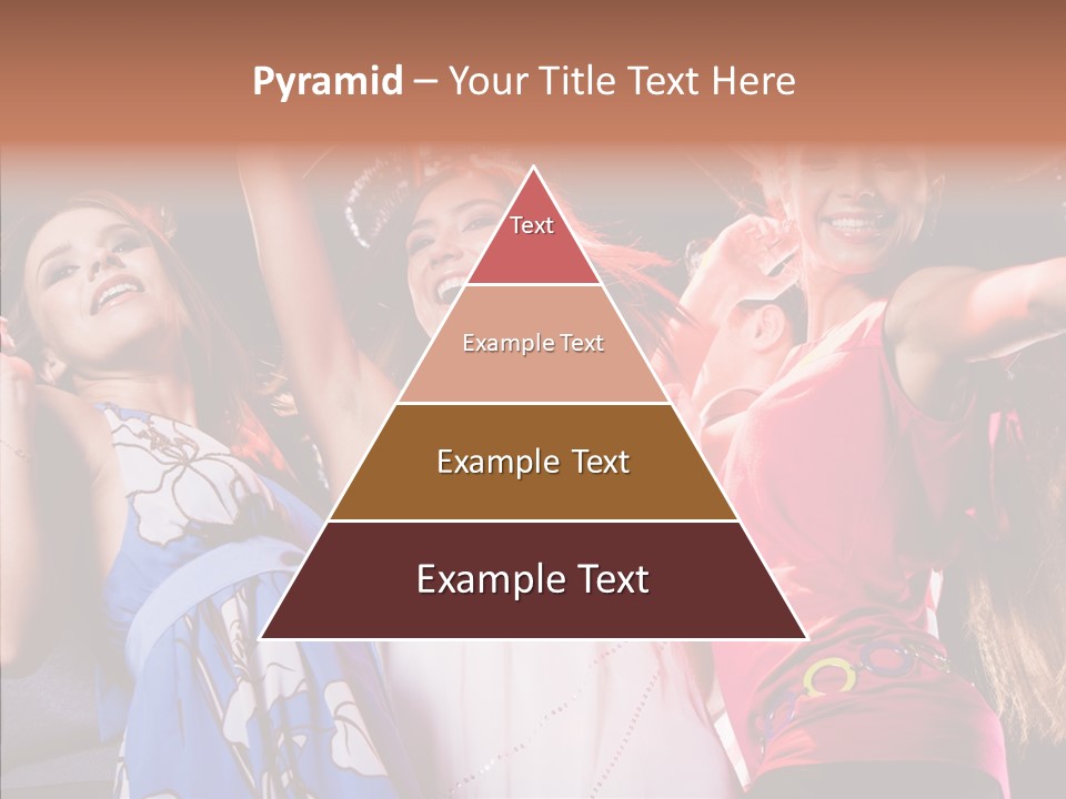 Posing Happy Woman PowerPoint Template