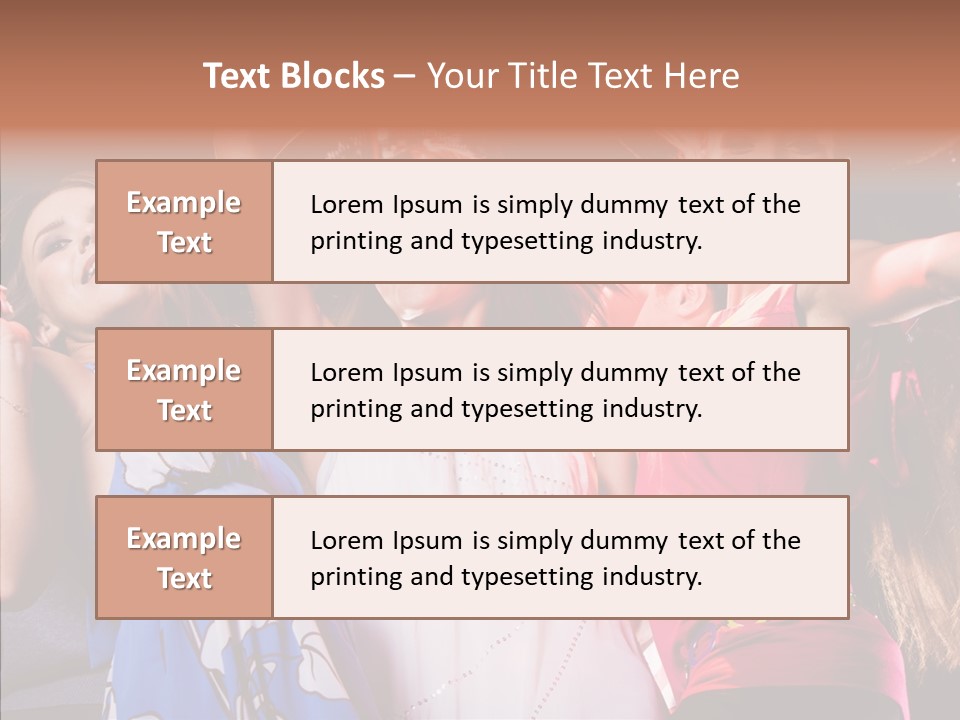 Posing Happy Woman PowerPoint Template