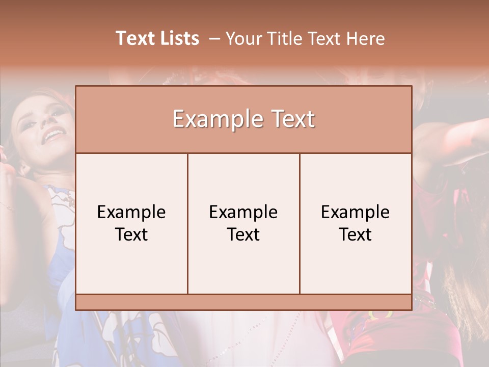 Posing Happy Woman PowerPoint Template
