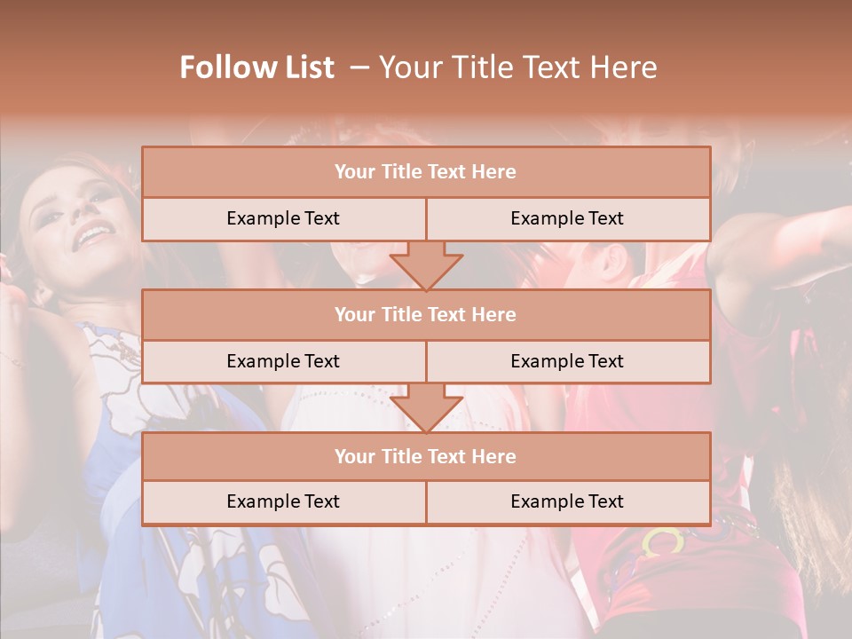 Posing Happy Woman PowerPoint Template