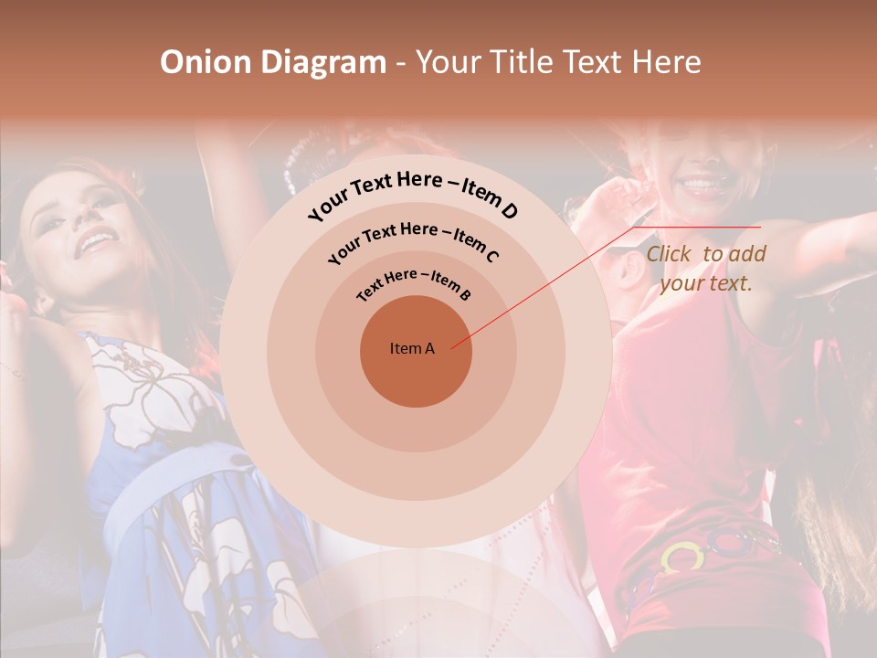 Posing Happy Woman PowerPoint Template