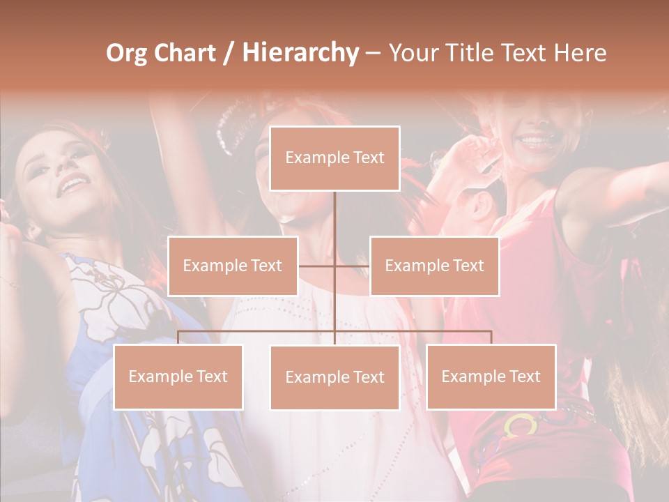 Posing Happy Woman PowerPoint Template