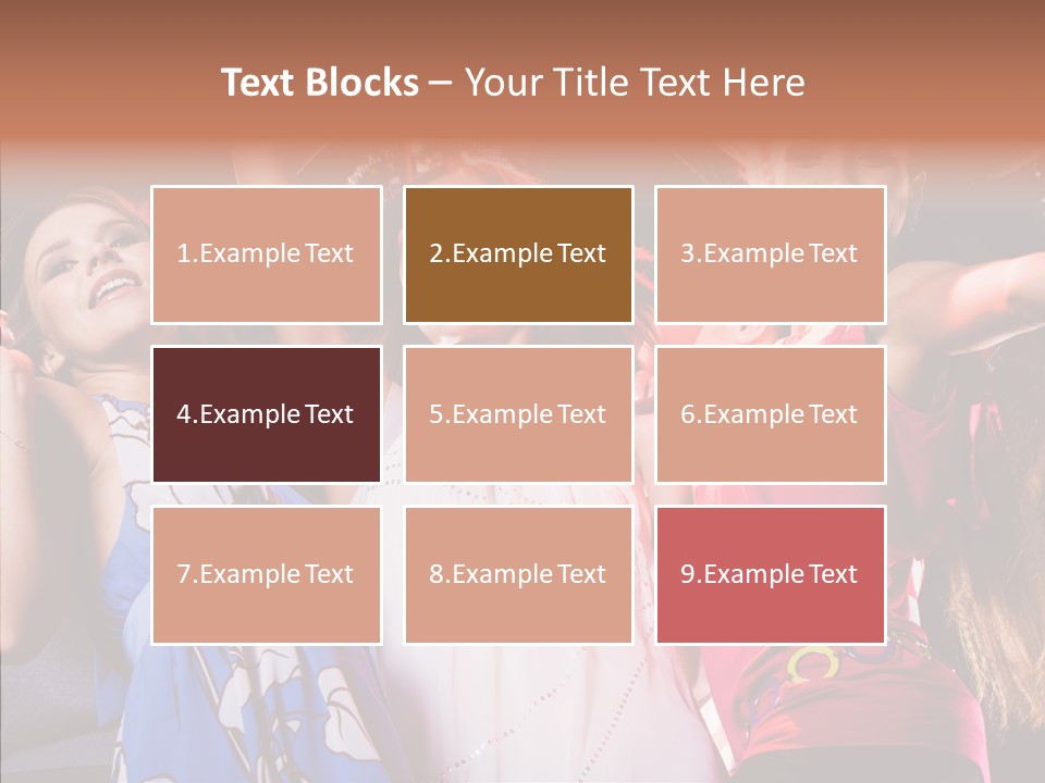 Posing Happy Woman PowerPoint Template