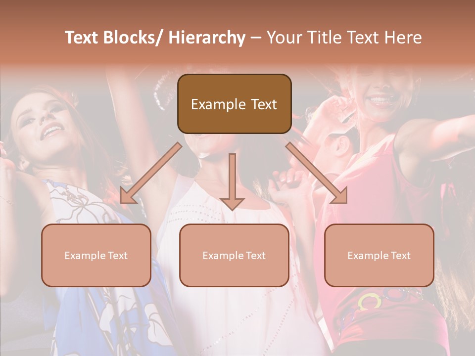 Posing Happy Woman PowerPoint Template