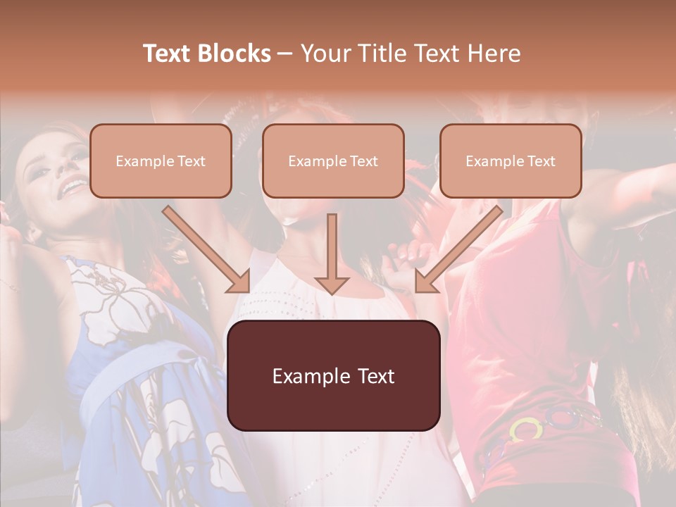 Posing Happy Woman PowerPoint Template