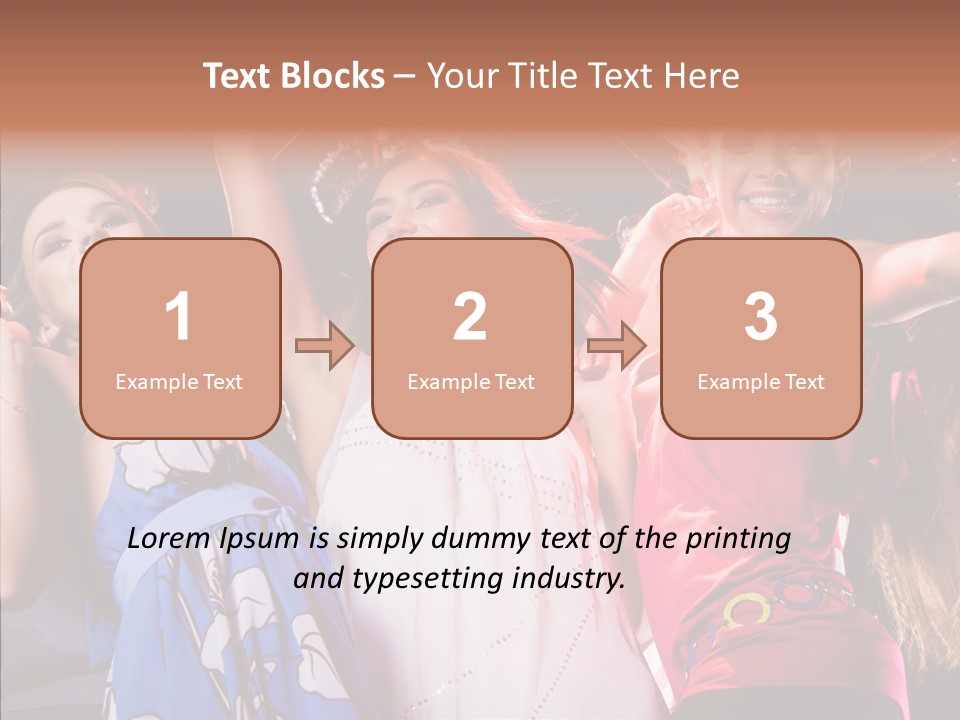 Posing Happy Woman PowerPoint Template