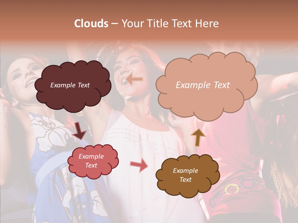 Posing Happy Woman PowerPoint Template