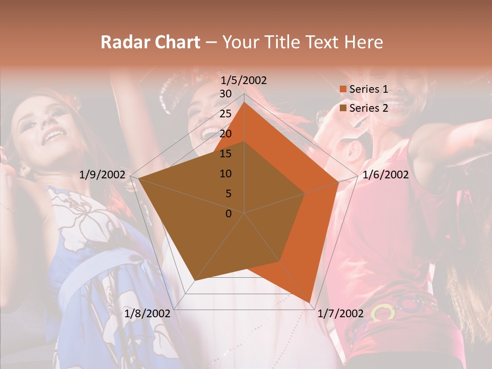 Posing Happy Woman PowerPoint Template