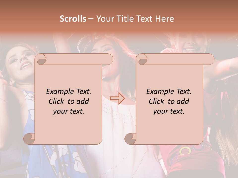 Posing Happy Woman PowerPoint Template