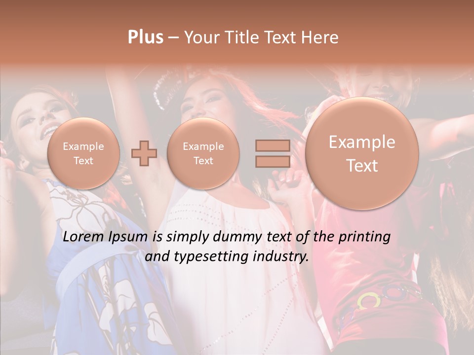 Posing Happy Woman PowerPoint Template