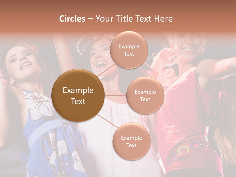 Posing Happy Woman PowerPoint Template