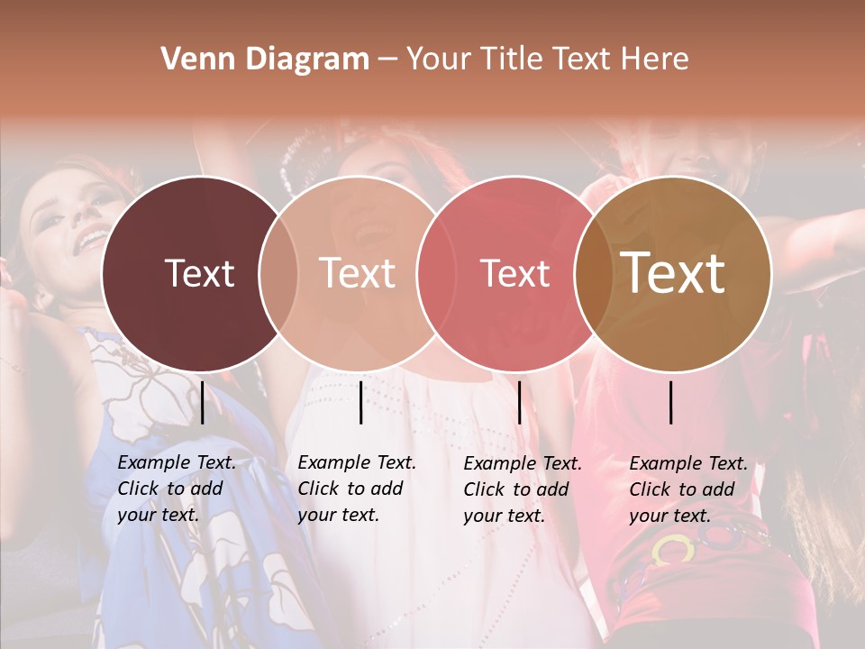 Posing Happy Woman PowerPoint Template