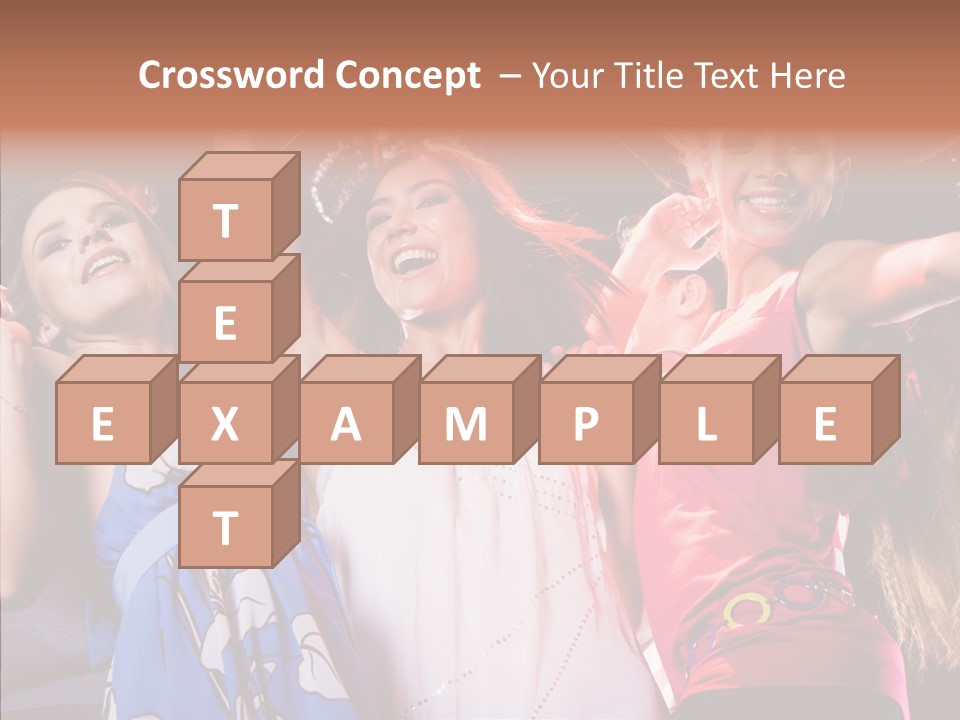 Posing Happy Woman PowerPoint Template