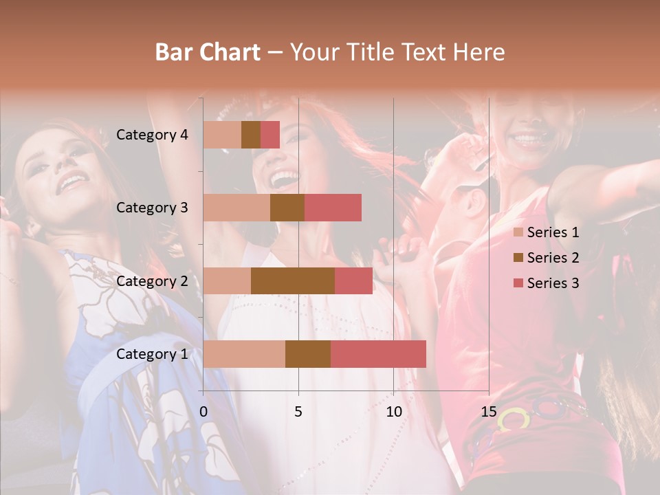 Posing Happy Woman PowerPoint Template