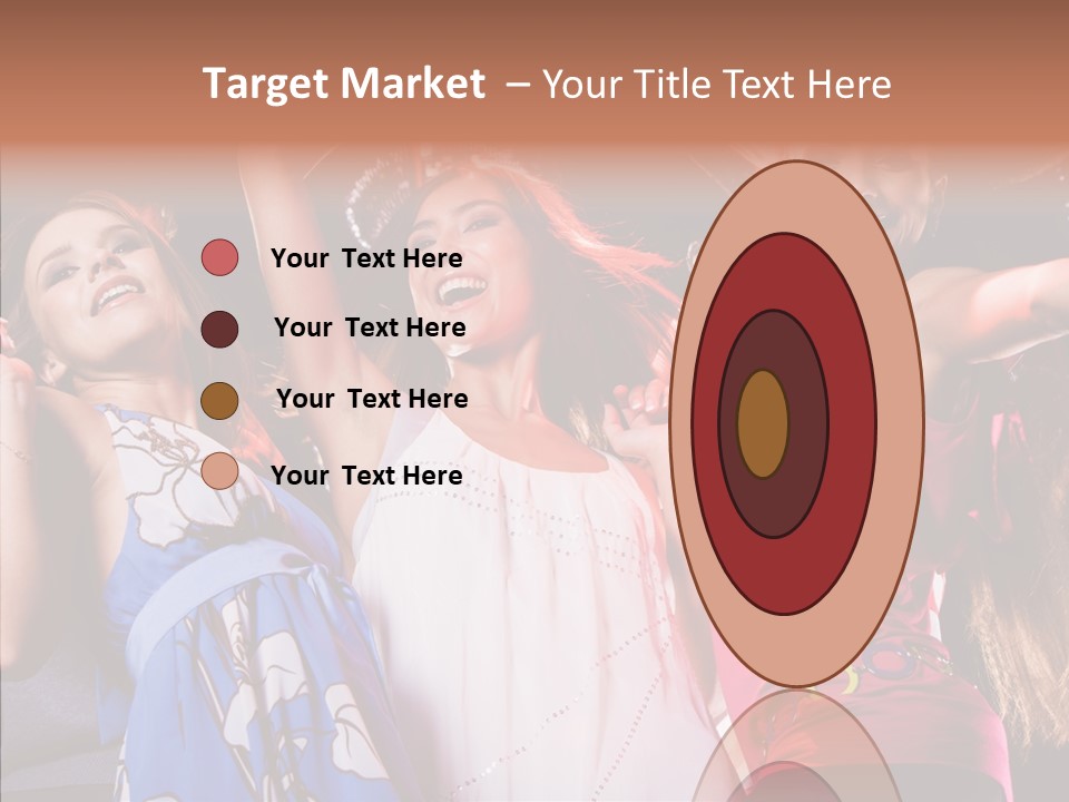 Posing Happy Woman PowerPoint Template