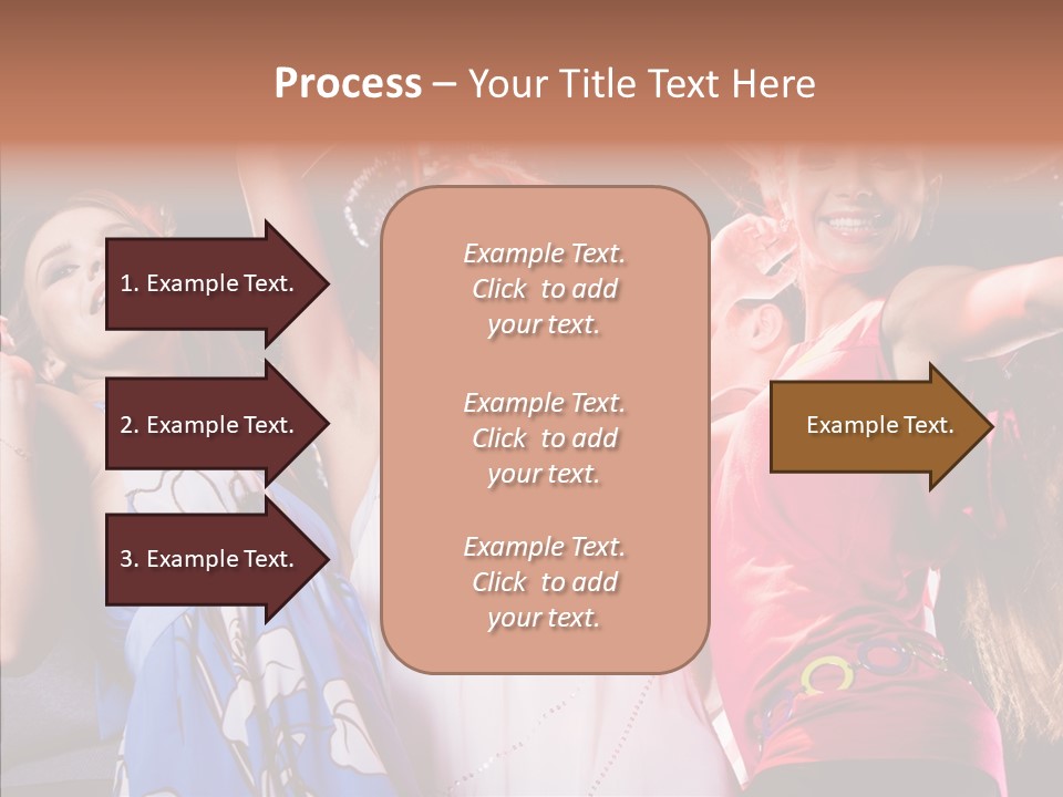 Posing Happy Woman PowerPoint Template