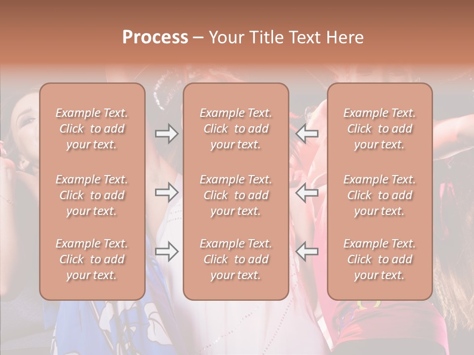 Posing Happy Woman PowerPoint Template