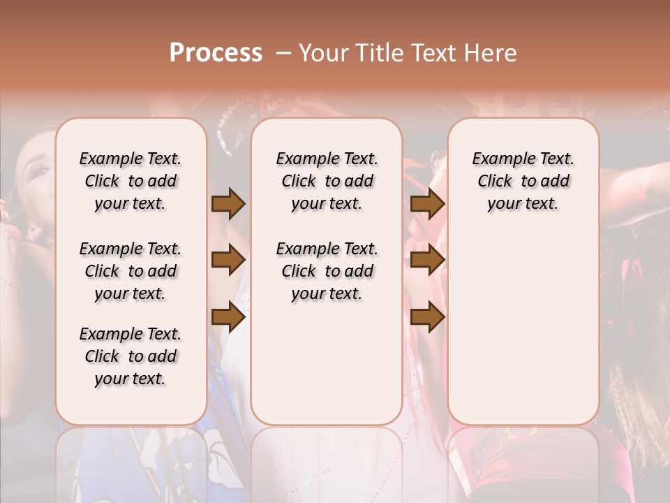 Posing Happy Woman PowerPoint Template
