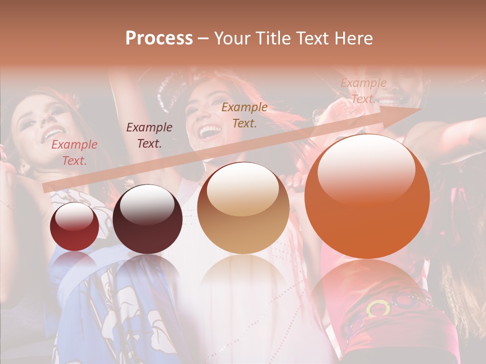 Posing Happy Woman PowerPoint Template