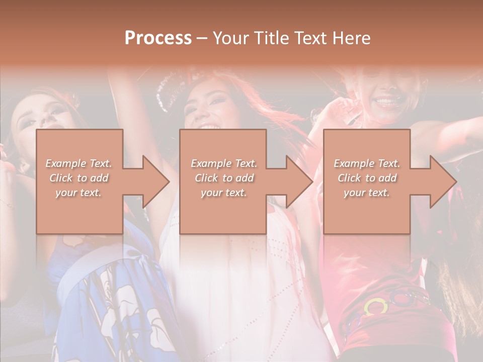 Posing Happy Woman PowerPoint Template