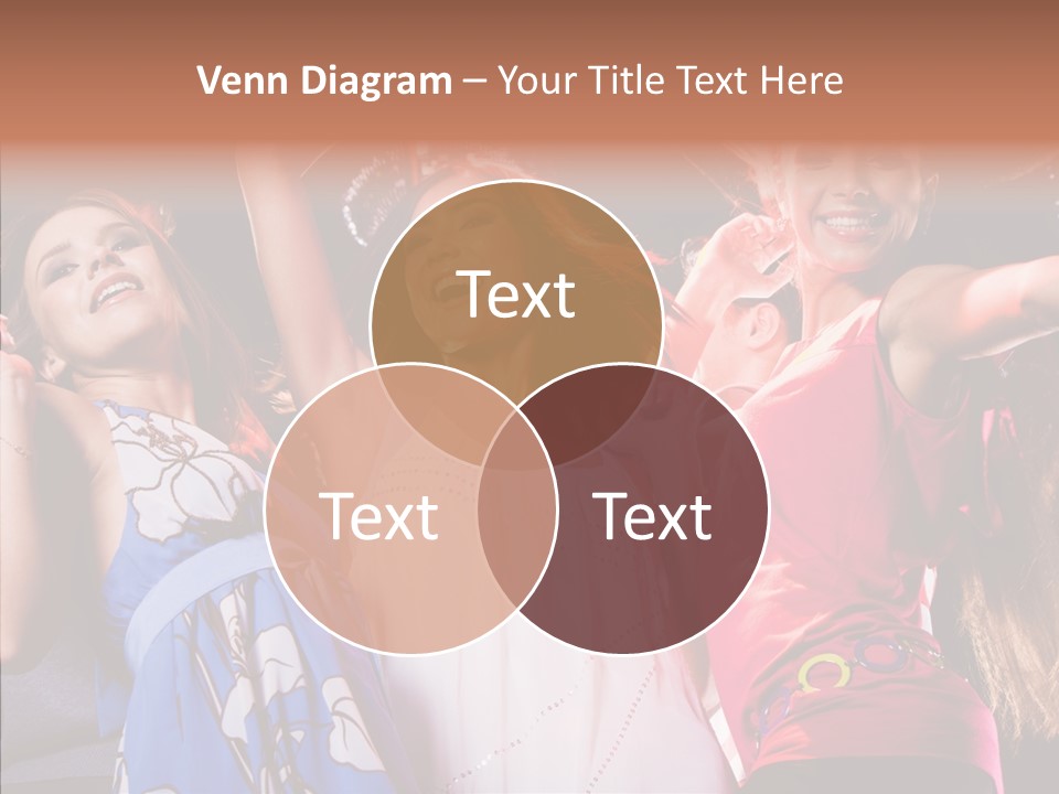 Posing Happy Woman PowerPoint Template