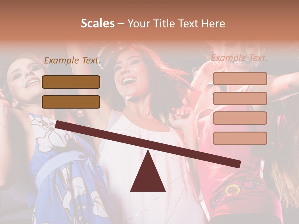 Posing Happy Woman PowerPoint Template