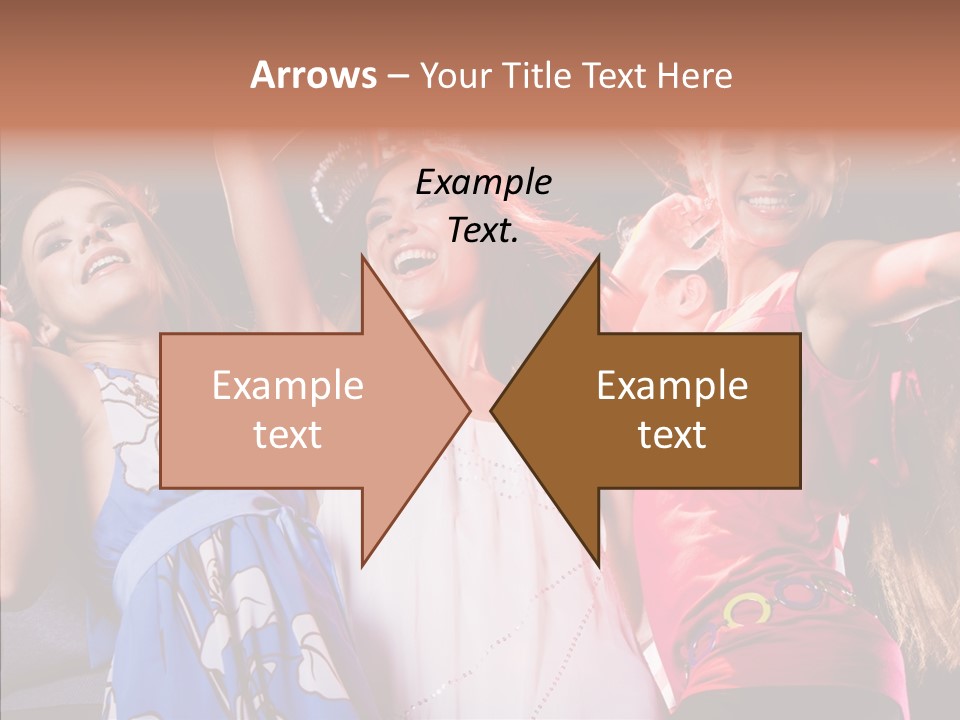 Posing Happy Woman PowerPoint Template