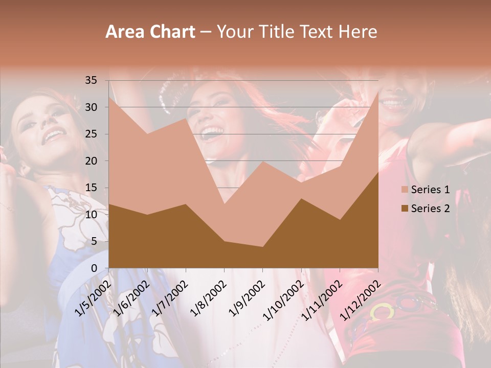 Posing Happy Woman PowerPoint Template
