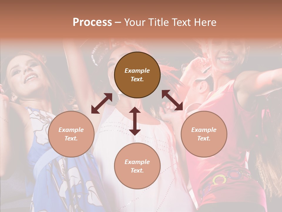 Posing Happy Woman PowerPoint Template