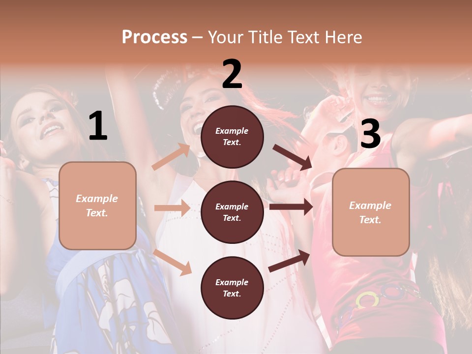 Posing Happy Woman PowerPoint Template