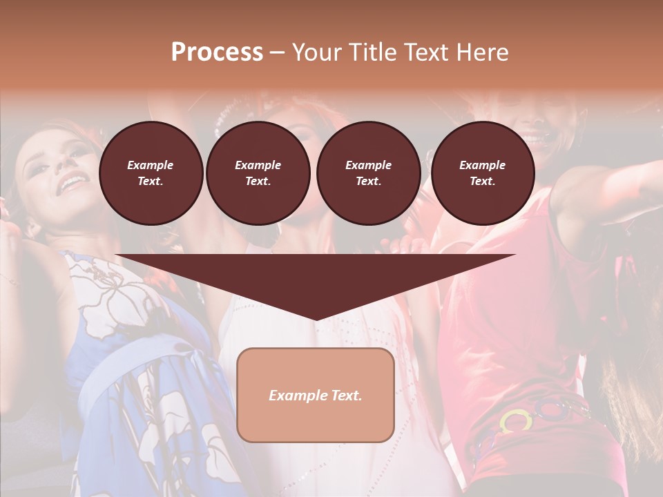 Posing Happy Woman PowerPoint Template