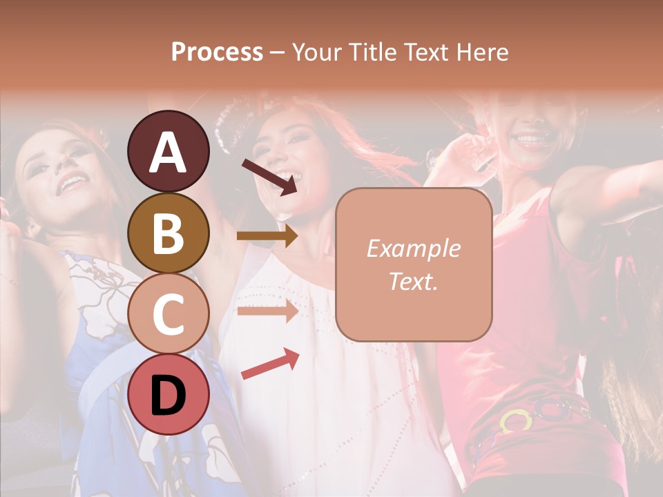 Posing Happy Woman PowerPoint Template