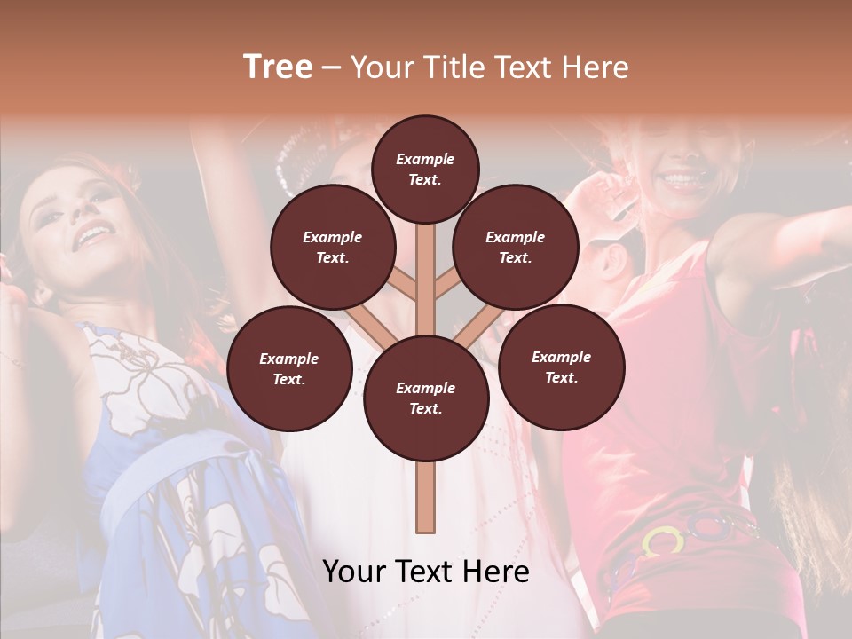 Posing Happy Woman PowerPoint Template