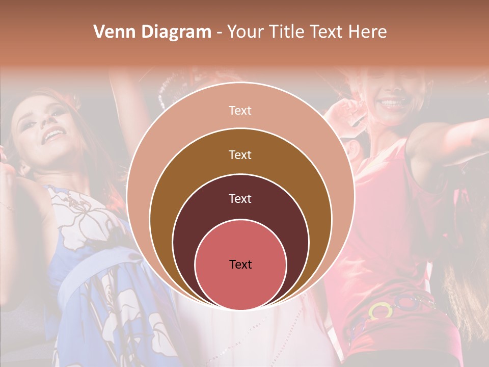 Posing Happy Woman PowerPoint Template