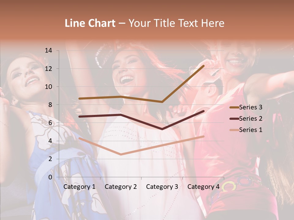 Posing Happy Woman PowerPoint Template