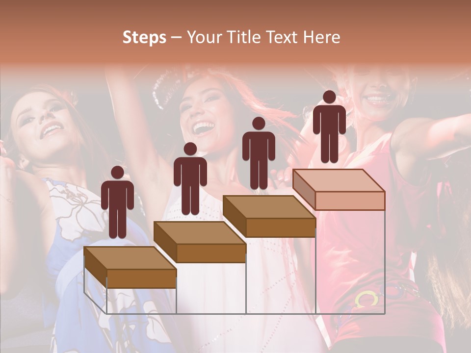 Posing Happy Woman PowerPoint Template