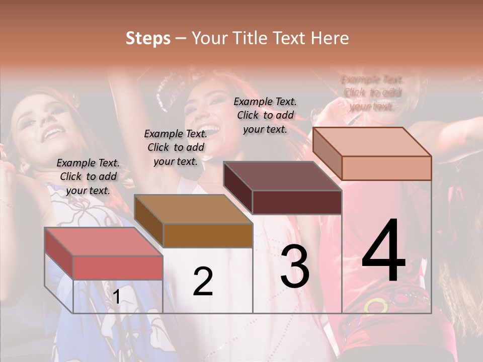 Posing Happy Woman PowerPoint Template