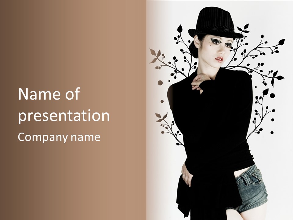 Close Modeling Stylish PowerPoint Template