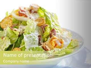 Cos Food Caesar PowerPoint Template