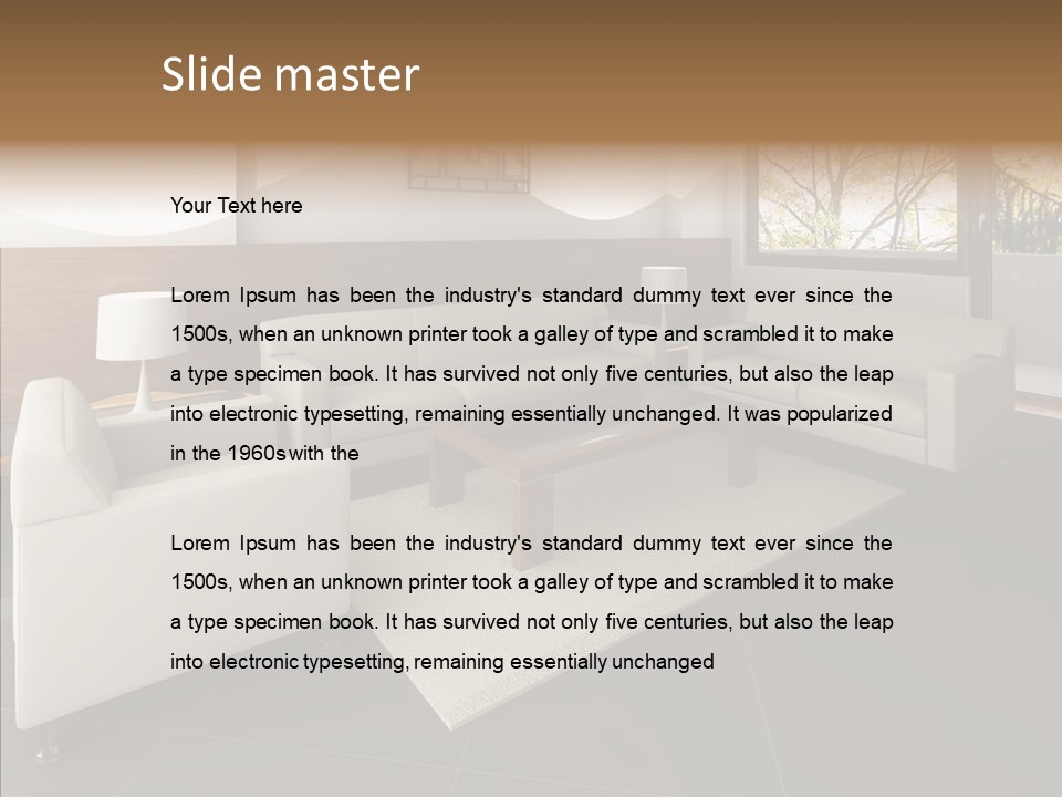 Shadows Window Interior PowerPoint Template