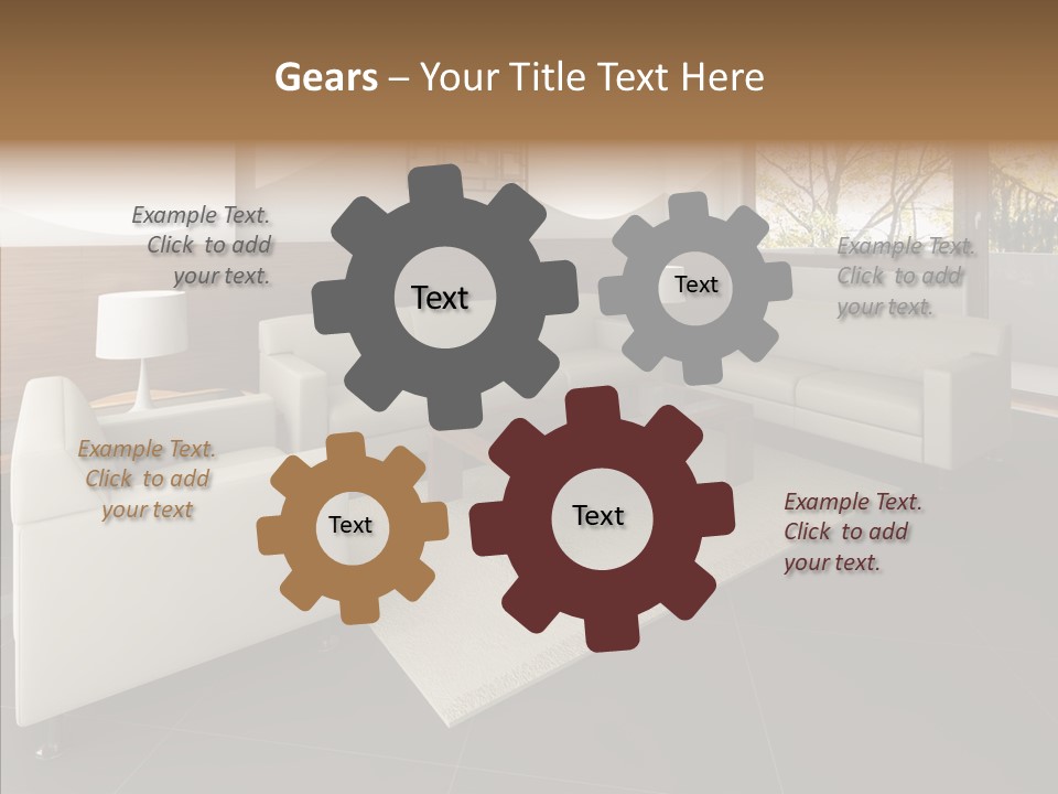 Shadows Window Interior PowerPoint Template