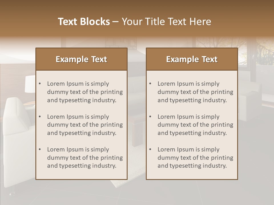 Shadows Window Interior PowerPoint Template