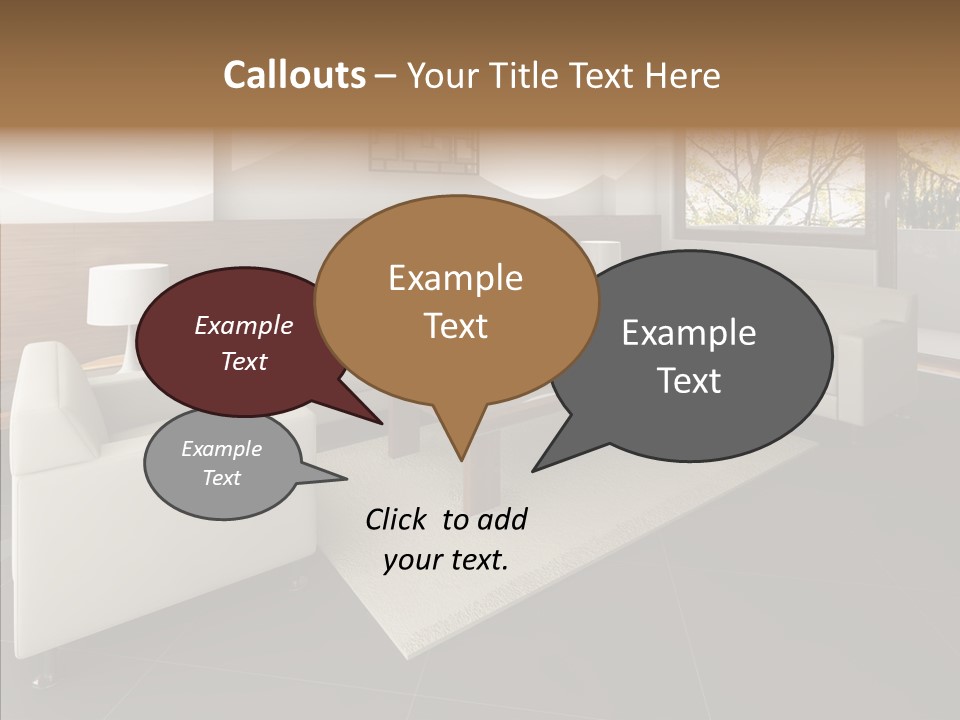 Shadows Window Interior PowerPoint Template