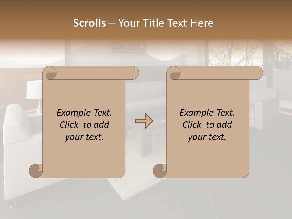 Shadows Window Interior PowerPoint Template