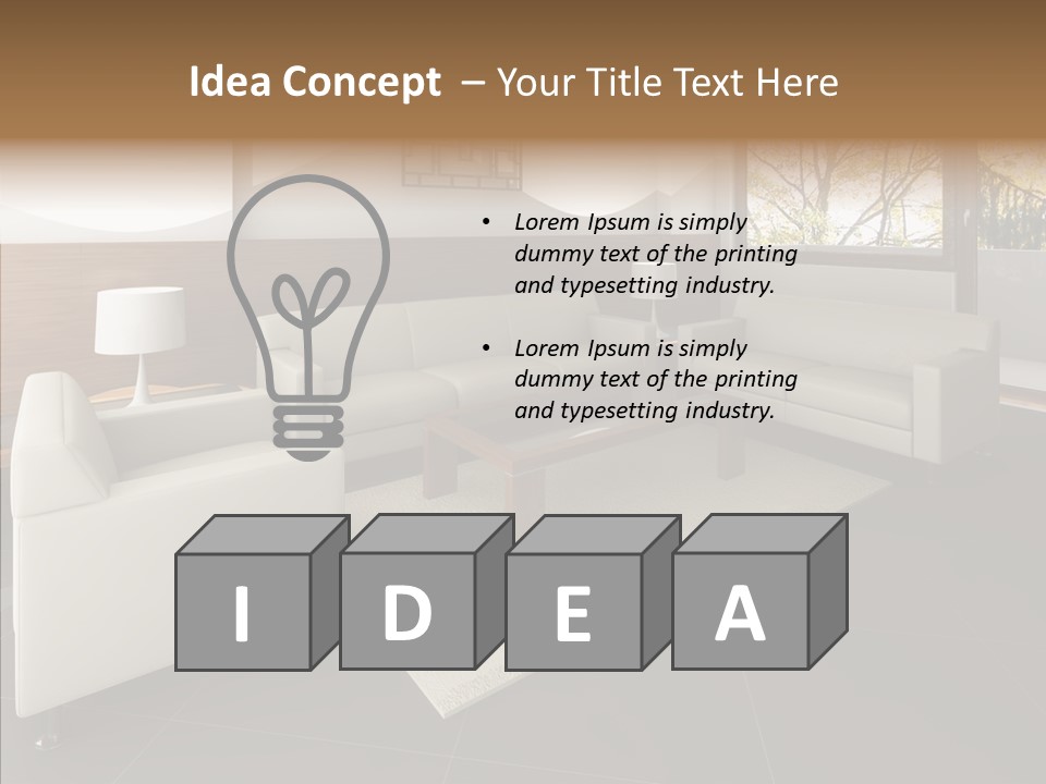 Shadows Window Interior PowerPoint Template