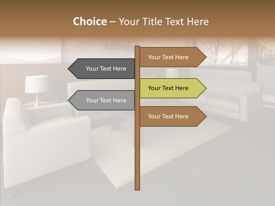 Shadows Window Interior PowerPoint Template