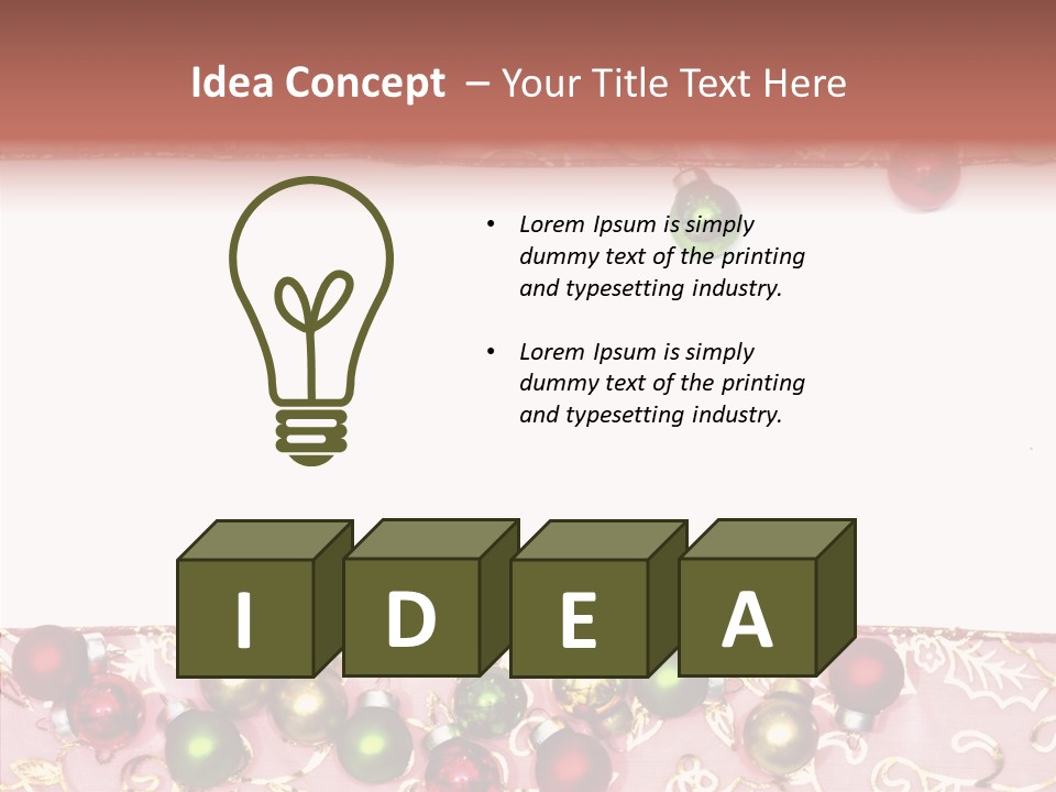 Color Red Background PowerPoint Template