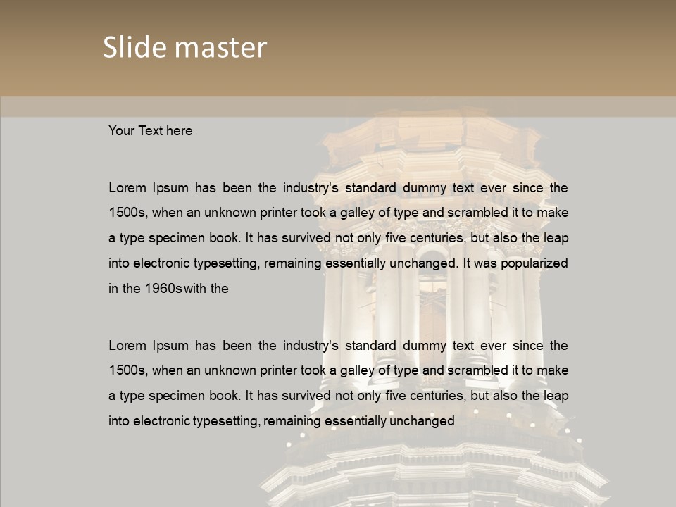 Christmas Monastery Landmark PowerPoint Template
