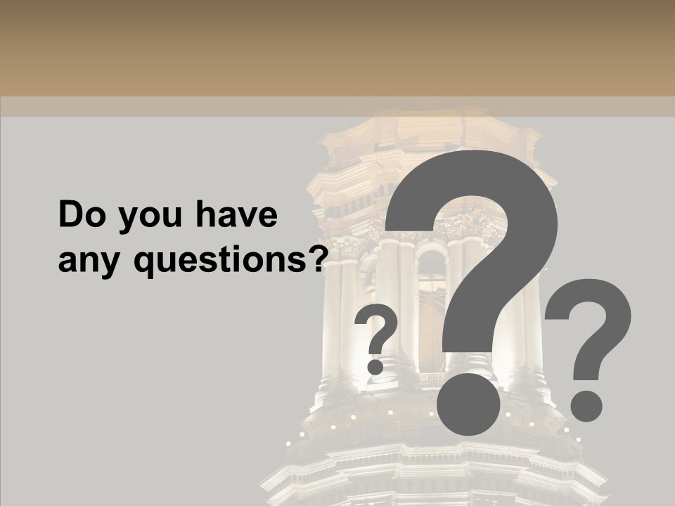 Christmas Monastery Landmark PowerPoint Template