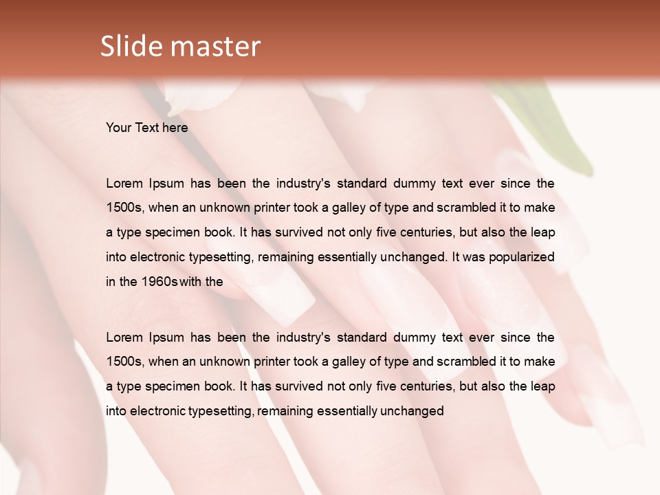 Fresh Close Up Manicure PowerPoint Template